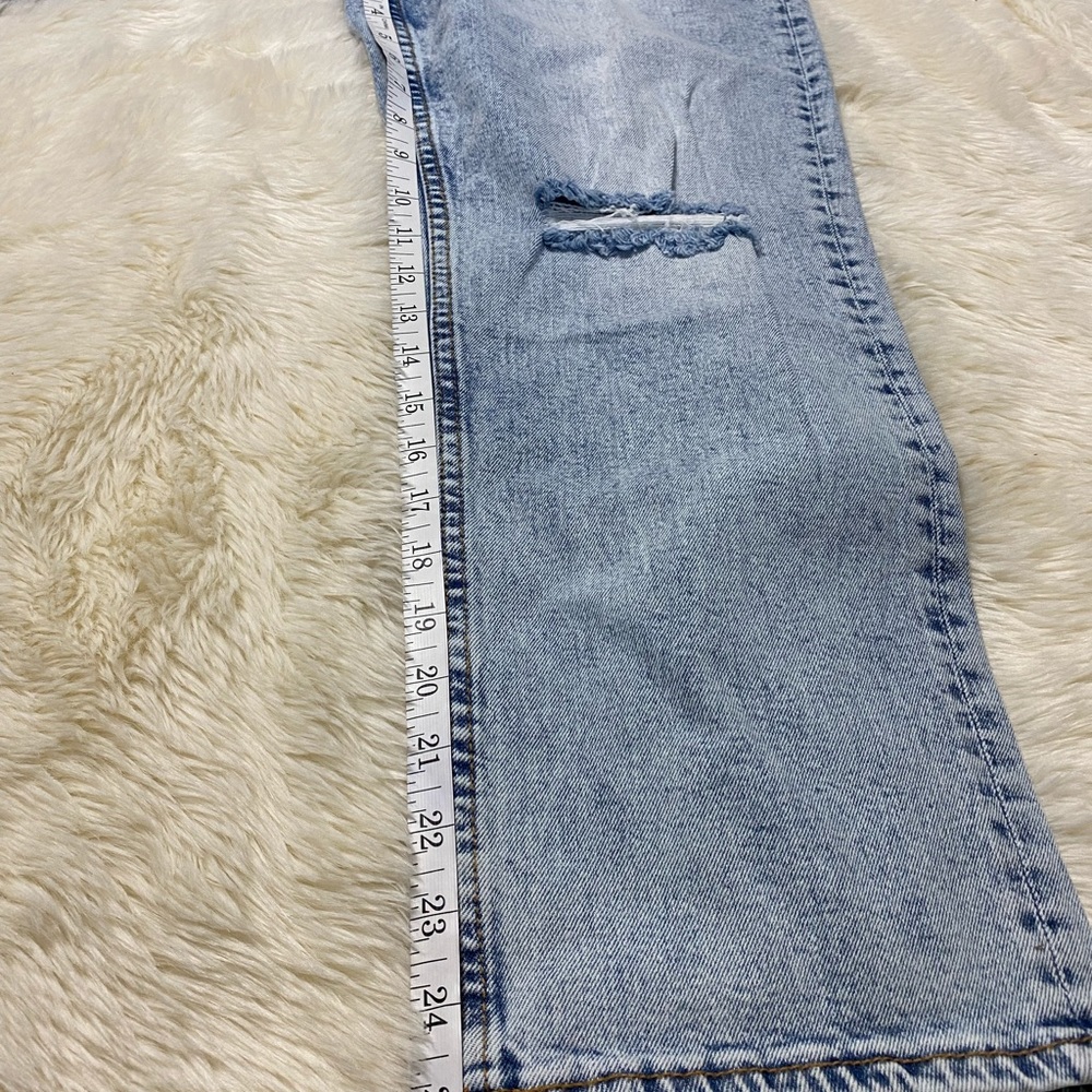 Vigross Frankie Slim Straight Leg Buckle Belt Detailed Cropped Jeans, Size 32 - Picture 7 of 10